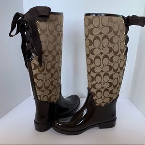 NWOT coach tristee rain boots